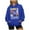 Blue, variant on Taylor 1989 Women's Fashion Loose Casual Daily Loose Crewneck Sweatshirts Daily Long Sleeve Top Pullover Sweatshirts Outfits, S