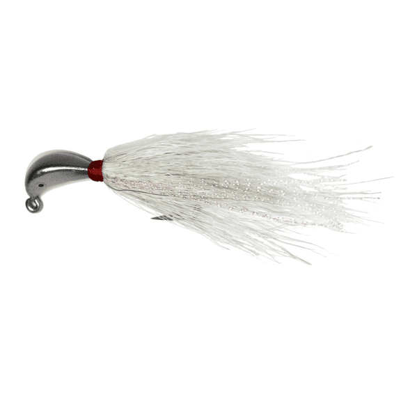 Buccaneer Saltwater Skimmer Jig Fishing Lure 1/2 oz. – Silver & White