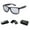 BLACK FRAME MIRRO LENS, variant on Unisex Polarized Lens TR90 Frame Retro Style Sunglasses, Black Frame Grey Lens
