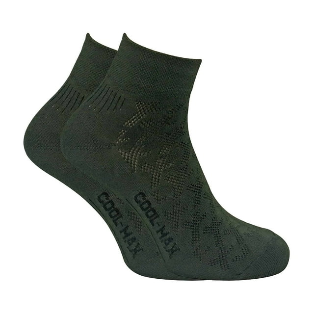 Dr Hunter - 2 Pairs Mens Coolmax Breathable Low Cut Ankle Hiking Socks for Summer