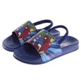 thumbnail image 4 of Marvel Avengers Super Heroes Boys Slides. (Toddler Little Kids), Navy, Size: 5-6, 4 of 6