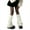 Milk white, variant on Women Boot Cuffs Foot Cover Solid Color Thicken Furry Loose Flared Leg Warmers
