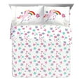 thumbnail image 2 of Sunny Side Up Rainbow Unicorns 4 Piece Full Size Sheet Set, 2 of 5