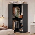 thumbnail image 2 of Homieasy 36'' W Corner Closet System with Hanging Rods, Black, 2 of 7