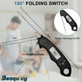 thumbnail image 2 of Beaquicy  Instant Read Meat Thermometer Waterproof with Magnet,and Stainless Steel Probe for Kitchen Cooking, 2 of 7