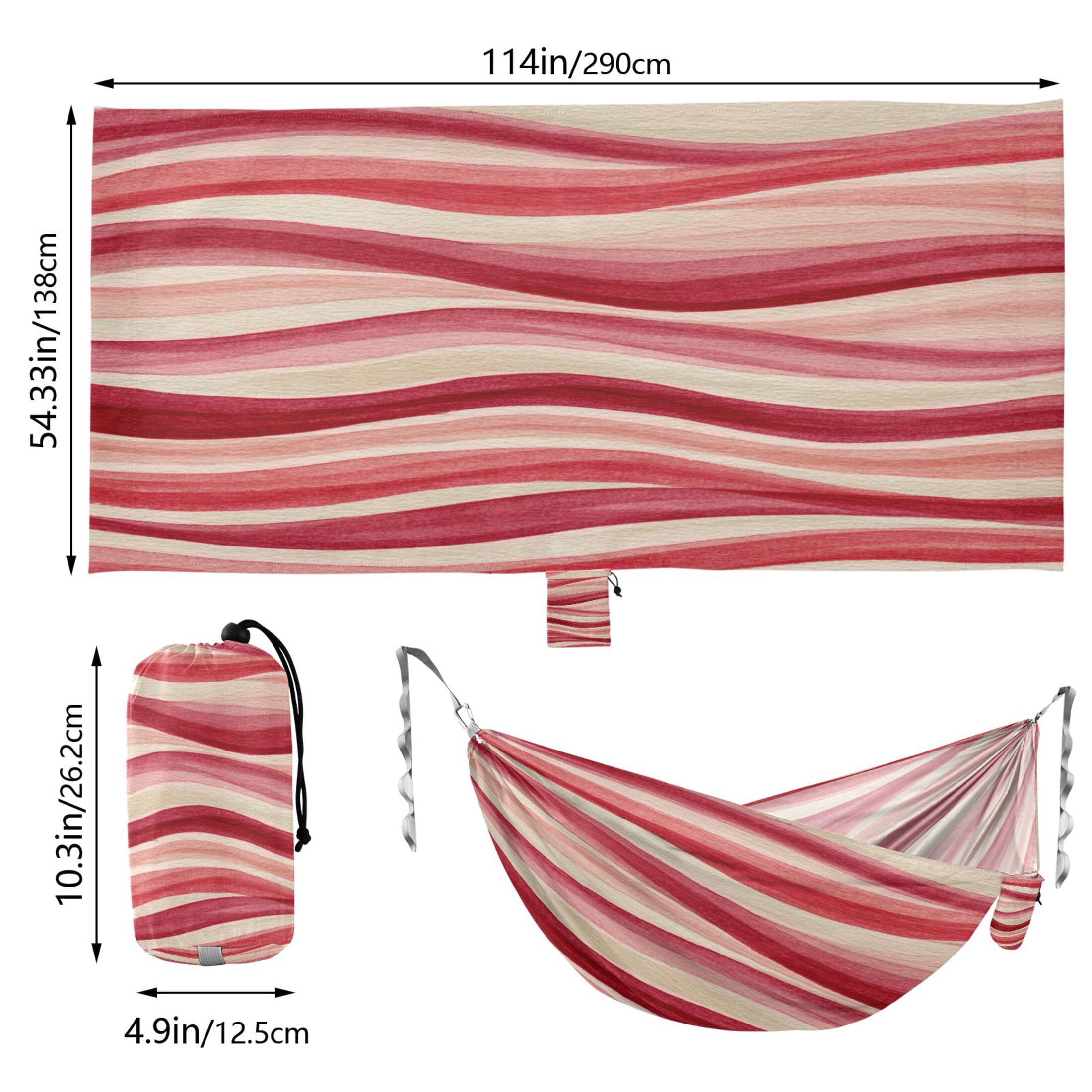 Hammock Camping Hammock Nylon Portable Hammock Travel Camping Hammock Coral Waves Wavy Stripes