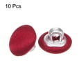 thumbnail image 3 of Uxcell 10pcs 16L Fabric Cloth Covered Button 10mm Metal Round Sewing Buttons for Suits Dress Blouses, Deep Red, 3 of 6