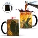 thumbnail image 2 of Taza que cambia de color con calor, taza mágica de cerámica wmancok de 11 onzas para café, té, leche, imagen del libro 7 de Harrypotter revelada cuando se agrega líquido caliente Feliz Sencillez, 2 of 5