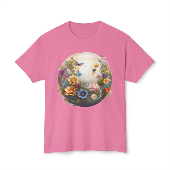 Floral T-Shirt, Vintage Flowers Tee, Floral Tees, Floral Art Design Shirt, Tee Shirt with Floral Art 13