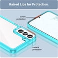 thumbnail image 5 of Case for Samsung Galaxy S23 Plus Phone Case Slim Dropproof [Defend from Drop/Scratch/Slip/Fingerprint] Clear Acrylic Hard Back Soft TPU Bumper Hybrid Phone Cover for Samsung S23 Plus-Crystal Blue, 5 of 16