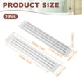 thumbnail image 2 of Uxcell 2 Pcs Door Air Vent Cover, 7.8"x1.4" Aluminum Rectangle Grille Ventilation Cover Toe Kick Vent Guard for Cabinet Wardrobe Ceiling Door Wall Floor Garage Furniture, White, 2 of 7