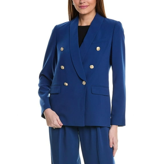 Elie Tahari womens The Rita Blazer, 4, Blue