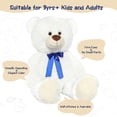 thumbnail image 4 of MaoGoLan 35.4" White Giant Teddy Bear Soft Stuffed Animals Plush Big Bear Toy with Tie, 4 of 10