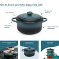 thumbnail image 3 of Kook Ceramic Mini Cocotte Set, 12 Oz, Set of 4, Stone Ombre, 3 of 8