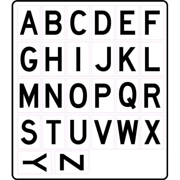1.25in x 1.75in Alphabet Letter Stickers