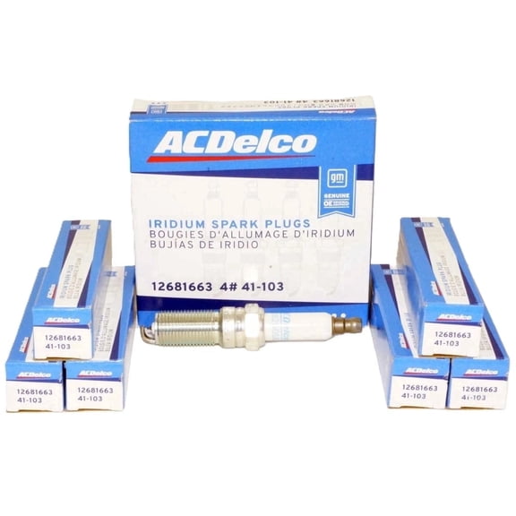 Pack of 6 ACDelco Iridium Spark Plug OEM Replacement For Chevrolet Chevy Pontiac Saturn GMC Saab Isuzu Buick Oldsmobile Malibu Envoy EXT XL XUV 3.5 3.6 3.9 4.2 V6 L6 02 03 04 05 06 07 08 09 10 11 12