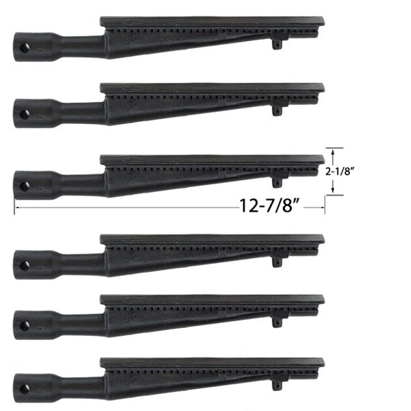 Brûleur en Fonte de Remplacement pour Modèles de Gaz PERFECTGLO PG-40300, PERMASTEEL PG-40400S0L, CHARMGLOW 2700, GRILL ZONE 810-6650-T, Lot de 6
