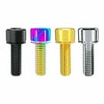 thumbnail image 1 of 4 Pieces Disc Brake Fixing Blot Modified Component Universal Titanium Alloy Crank Arm Screw Replacements Braking Clamp Fixator Golden M6x20, 1 of 1