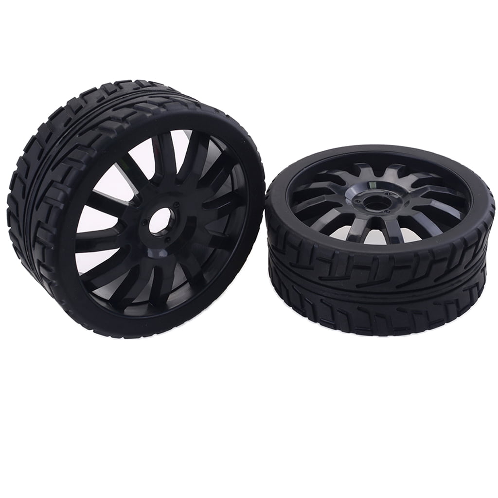 RC Car Umbrella Wheel Frame Rim Hex Tyres 1:8 Scale RC On Road Car Black