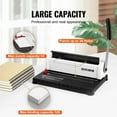 thumbnail image 5 of Coil Binding Machine, Manual Book Maker 34-Hole 120 Sheet Capacity, 5 of 7