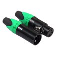 thumbnail image 4 of Conectores XLR de 3 pines Micrófono macho y hembra Adaptador de cable de micrófono Verde Sunnimix Conectores XLR Macho y Hembra, 4 of 8