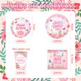 thumbnail image 4 of Mothers Day Decorations 96PCS Mother's Day Party Supplies Disposable Tableware Paper Plates and Cups and Napkins Set Pink Party Plates Mom Birthday Happy Mothers Day Decorations for Brunch(Serve 24), 4 of 7