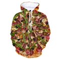 thumbnail image 3 of Sudadera con capucha con estampado 3D divertido de hamburguesa para hombre, sudaderas con gráficos de pizza y bistec de ternera, sudaderas para hombre y mujer, ropa de calle genial, sudaderas con capu, 3 of 5