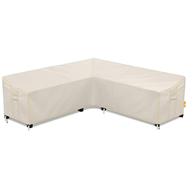 Patio Sectional Sofa Cover Waterproof Outdoor V Shaped Heavy Duty Garden Furniture With 600 D Air Vent Uv Resistant 70 L On Each Side X 35 31 5 H Com Patio Sectional Sofa Cover Waterproof, Outdoor Sectional Cover Waterproof