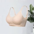 thumbnail image 5 of Jinhomg Full Coverage Bras Soft Support All Day Wear Wirefree Push-Up Bra No Print Pullover Style for Everyday Casual Wear, Smooth Under Tops, for Casual Outfits Beige XXL, 5 of 5