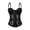 Black, variant on Women's Vintage Floral Lace Spaghetti Strap Corset Bustier Top, JIANLAI Sweetheart Neck Front Hook Boned Structured Waist Cincher Crop Tank Top