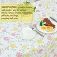 thumbnail image 4 of Vinyl Plastic Home Picnic Bi-color Rose Pattern Rectangle Tablecloth Table Cloth Cover Waterproof/Oil-Proof 41x60, 4 of 5