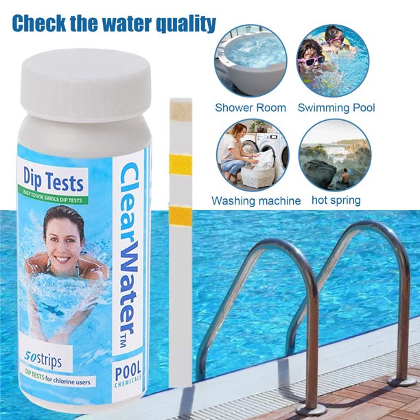 CLEARWATER CHLORINE DIP TEST STRIPS HOT TUB LAYZSPA SWIMMING POOL 25