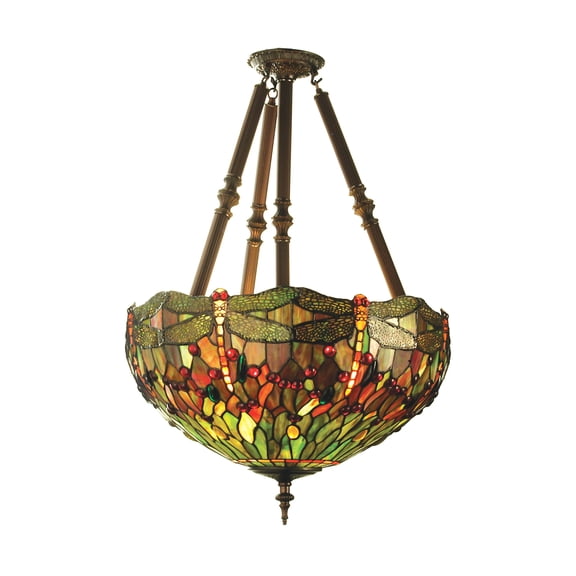 4 Tiffany Hanginghead Semi-Flushmount