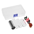 thumbnail image 1 of Guitar Slides Set Includes 3 Glass Slides (5.1cm/ 6cm/ 7cm) + 1 Stainless Steel Slide (6cm) + 4pcs Celluloid Thumb & Finger Picks(Random Color Delivery) with Storage Box, 1 of 7