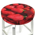 thumbnail image 3 of Naloa Strawberry Red Round Bar Stool Cushion Cover 12-14 inch, Fits Kitchen, Office, Restaurant Chairs - 14 inch, 3 of 7