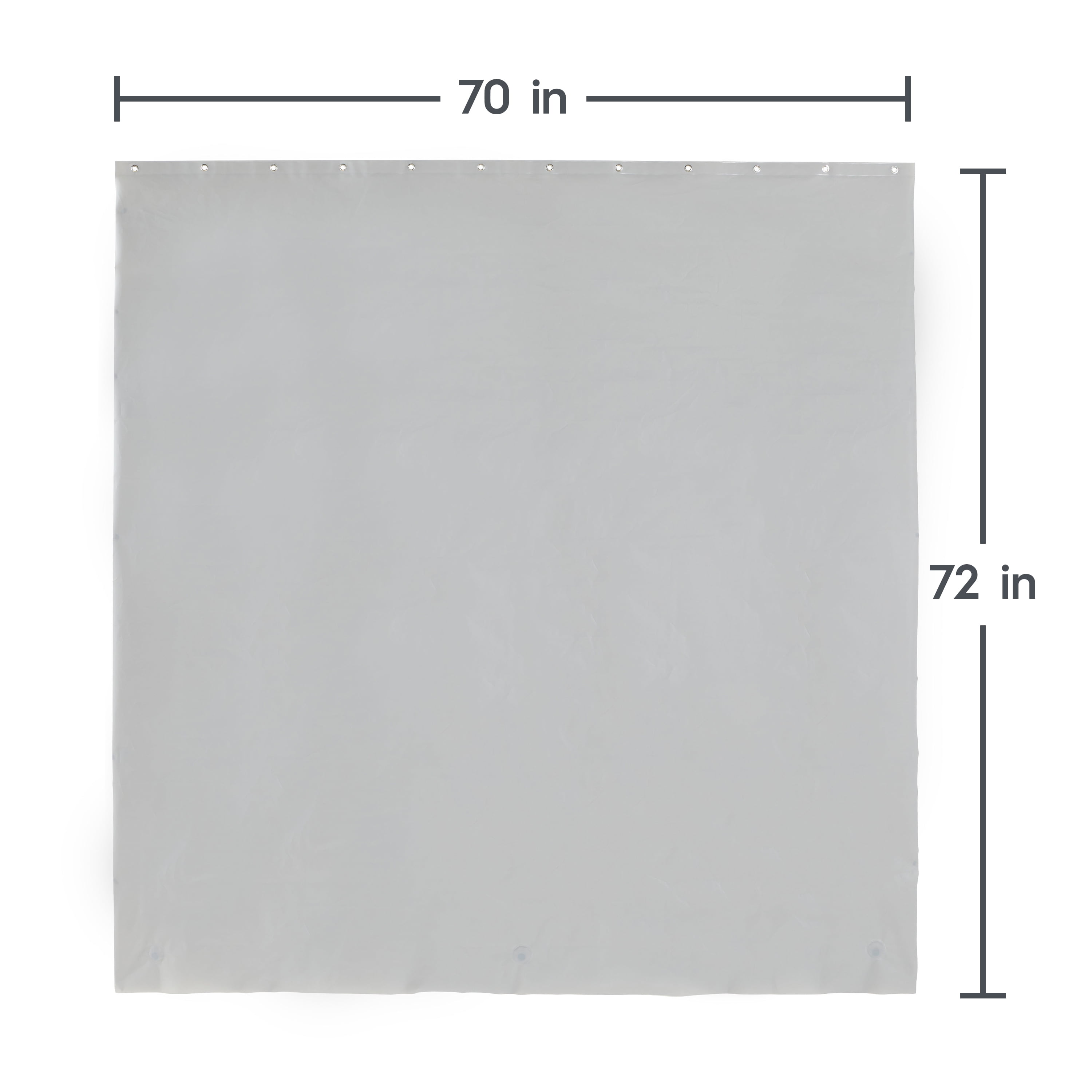 Better Homes & Gardens Heavyweight PEVA Shower Liner, 70" W x 72" H, Soft Silver
