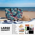 thumbnail image 5 of Fuzoiu Fish In The Wave Print Waterproof Beach Tote Bag for Women Girls with Zipper,Sandproof Pool Swim Bag,Large Capacity Beach Travel Bag for Pool Swim Travel Everyday, 5 of 7