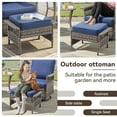 thumbnail image 6 of Opohoro 5 Piece Swivel Rocker Patio Chairs Set with Side Table and Ottomans, Ideal for Porch Balcony Garden, Gray/Blue, 6 of 13