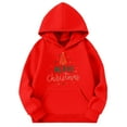 thumbnail image 4 of Staki Christmas Hoodie for Girls Ugly Xmas Santa Cotton Graphic Hooded Pullover Top Christmas Hoodies Shirt(Red,4-5 Years), 4 of 7