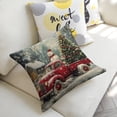 thumbnail image 5 of Christmas tree snowman truck Linen toss pillowcase Decoration pillowcase Gift preferred 18x18" Cushion cover 4 set Sofa pillowcase Sofa bedroom living room car, 5 of 8