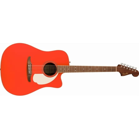 Fender California Standard Redondo CE Dreadnought Acoustic-Electric Guitar, Spruce Top, Fiesta Red