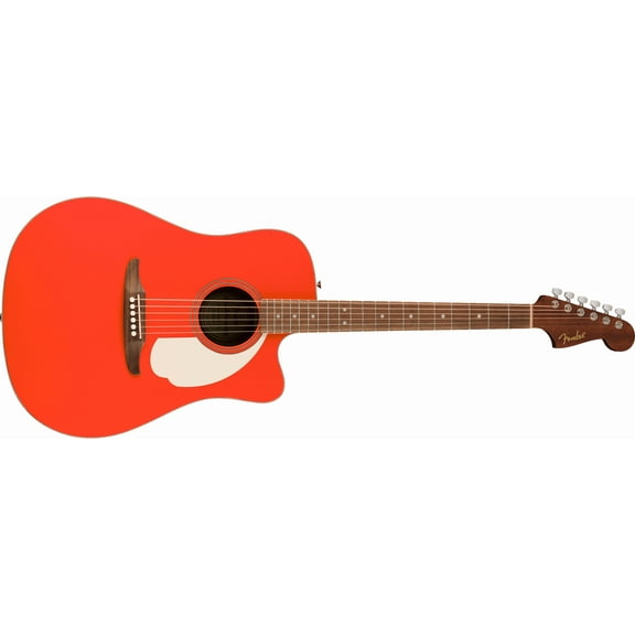 Fender California Standard Redondo CE Dreadnought Acoustic-Electric Guitar, Spruce Top, Fiesta Red