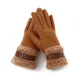 thumbnail image 2 of LEKODE Ski Gloves Cold Weather Gloves Wool Liner Gloves Thermal Gloves for Women Gloves for Cold Weather Biking Gloves Women Hiking Gloves for Men A A, 2 of 3
