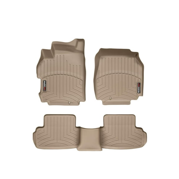 WeatherTech Custom Fit FloorLiners compatible with 2007-2012 Nissan Sentra - 1st & 2nd Row, Tan