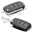 thumbnail image 2 of 2 Pack 3 Button Replacement Key Fob Shell for Volkswagen Beetle Golf Passat Tiguan for Skoda No Battery, 2 of 11