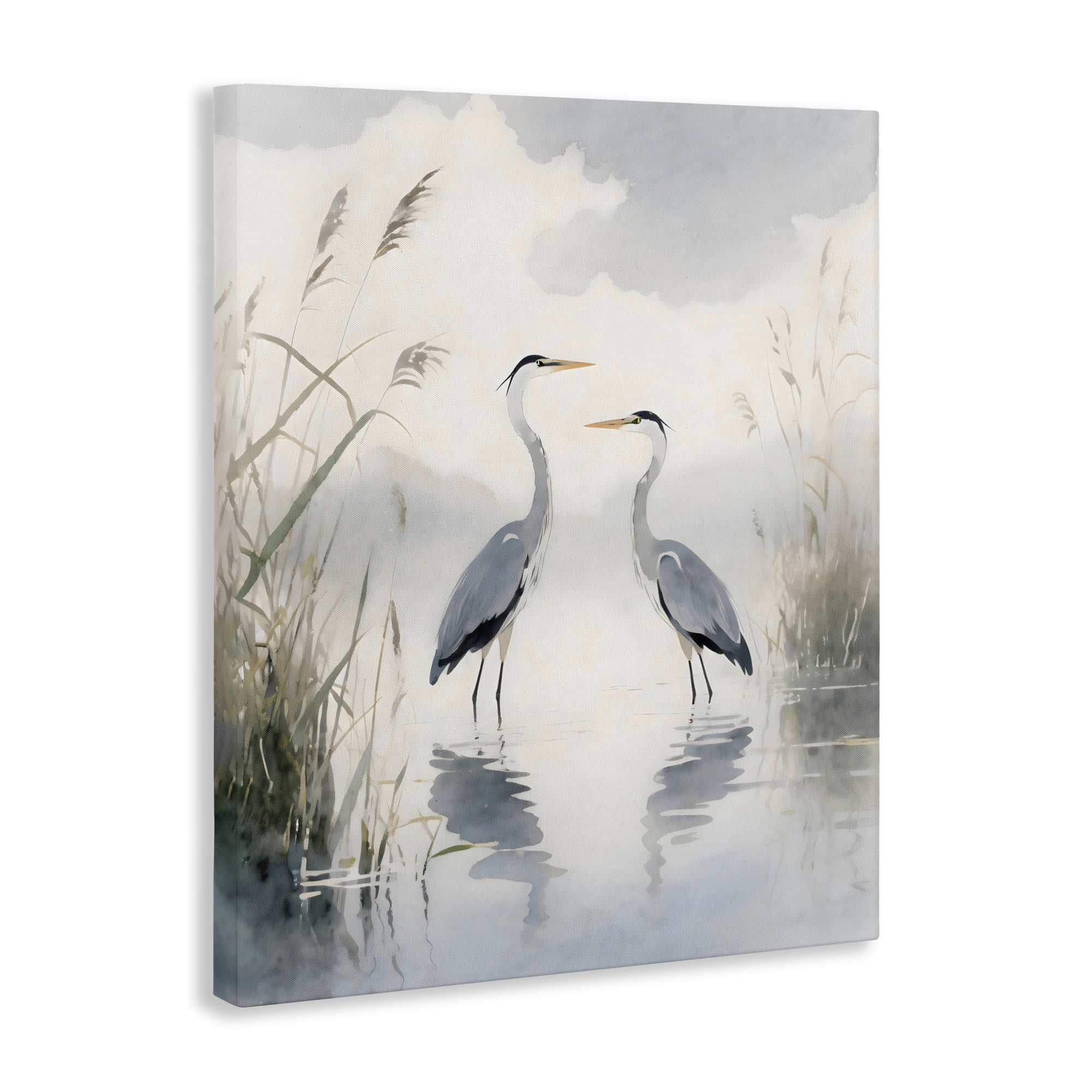 Stupell Industries Serene Wetlands Heron Reflections Canvas Wall Art, design by Creative Studio