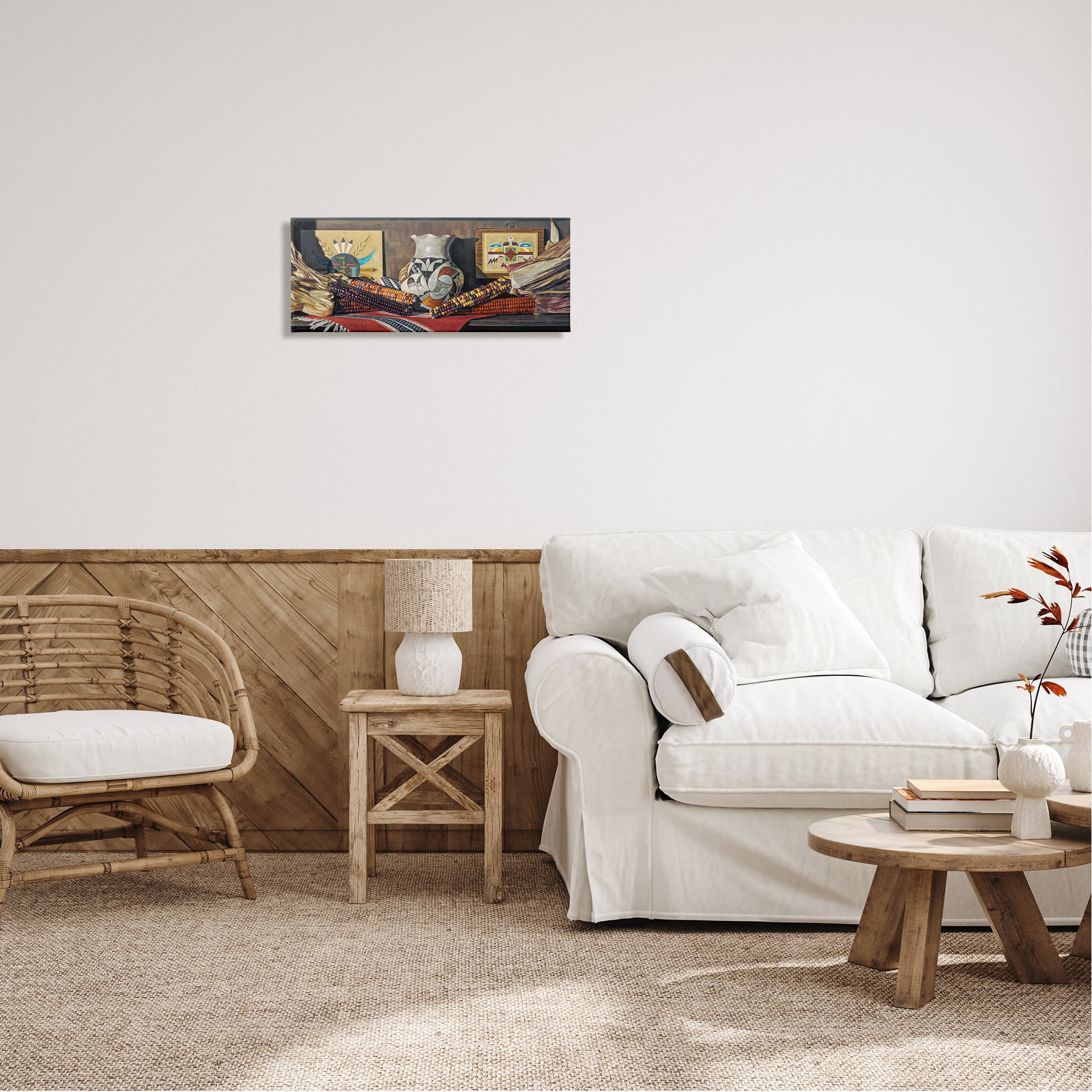 Stupell Industries Land of Enchantment Painting Abstract Painting Gallery Wrapped Canvas Print Wall Art, 24 x 10