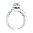 thumbnail image 2 of 1 Carat Diamond Bridal Ring Set in 14K White Gold (Ring Size 6), 2 of 5