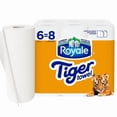 thumbnail image 1 of Royale Tiger Essuie-Tout Essuie-Tout, 6 Égale 8 Rouleaux, 66 Feuilles par Rouleau, 2 Épaisseurs, 396 Demi-Feuilles au Total, 1 of 1