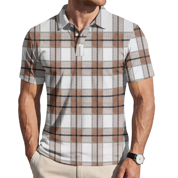 Uwinwear Men's Polo Shirts Short Sleeve Casual Polo T Shirt Color Block Slim Fit Golf Shirts Big and Tall Summer Tops,White,XXXL